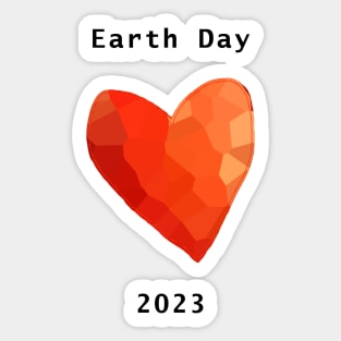 Red Heart Earth Day 2023 Sticker